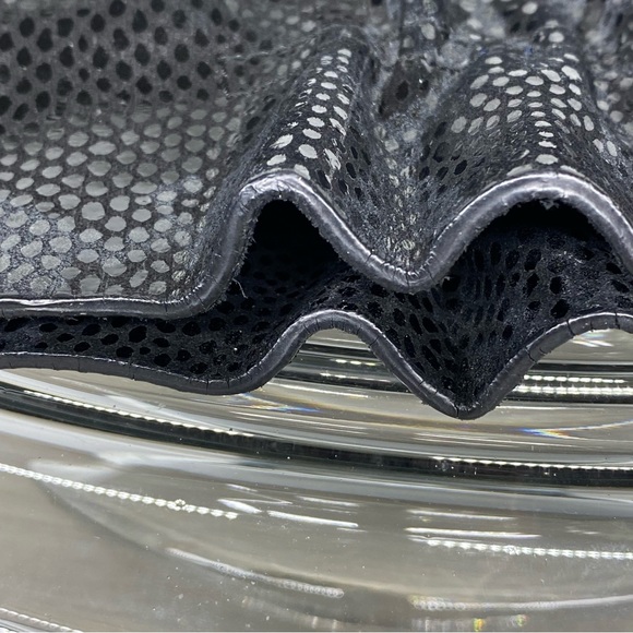 Sabina New York Black Leather Snakeskin Embossed Evening Bag Clutch Purse‎ - Picture 11 of 11